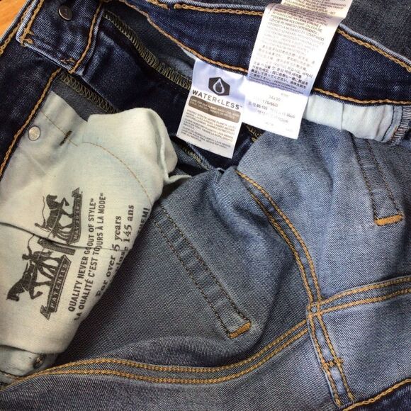 LEVIS 511 straight leg blue denim 34 streamlined narrow seat and thigh slim fit - Picture 7 of 11